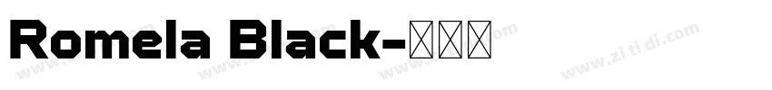 Romela Black字体转换